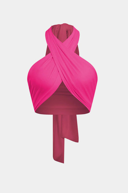 Tied Up Halter Tank Top