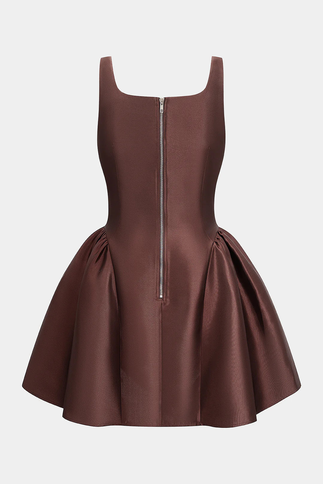 Satin Puff Mini Dress