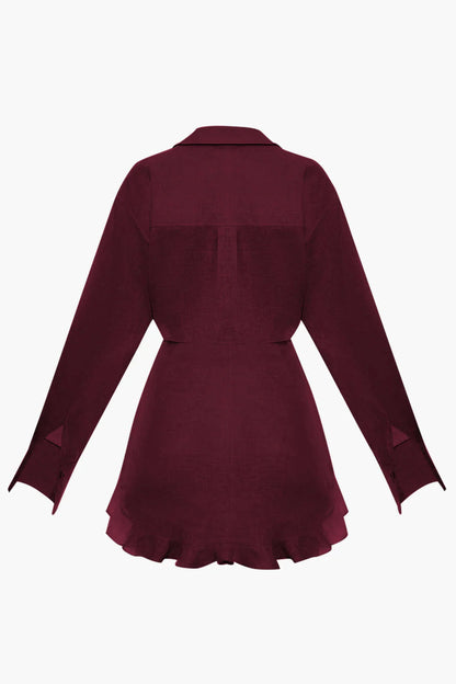 Velvet Wine Mini Dress