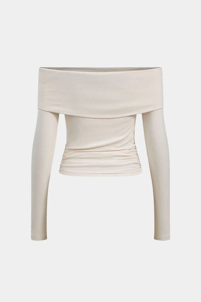Ivory Muse Off-Shoulder Top
