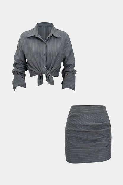 Aurora Ruched Power Skirt Set