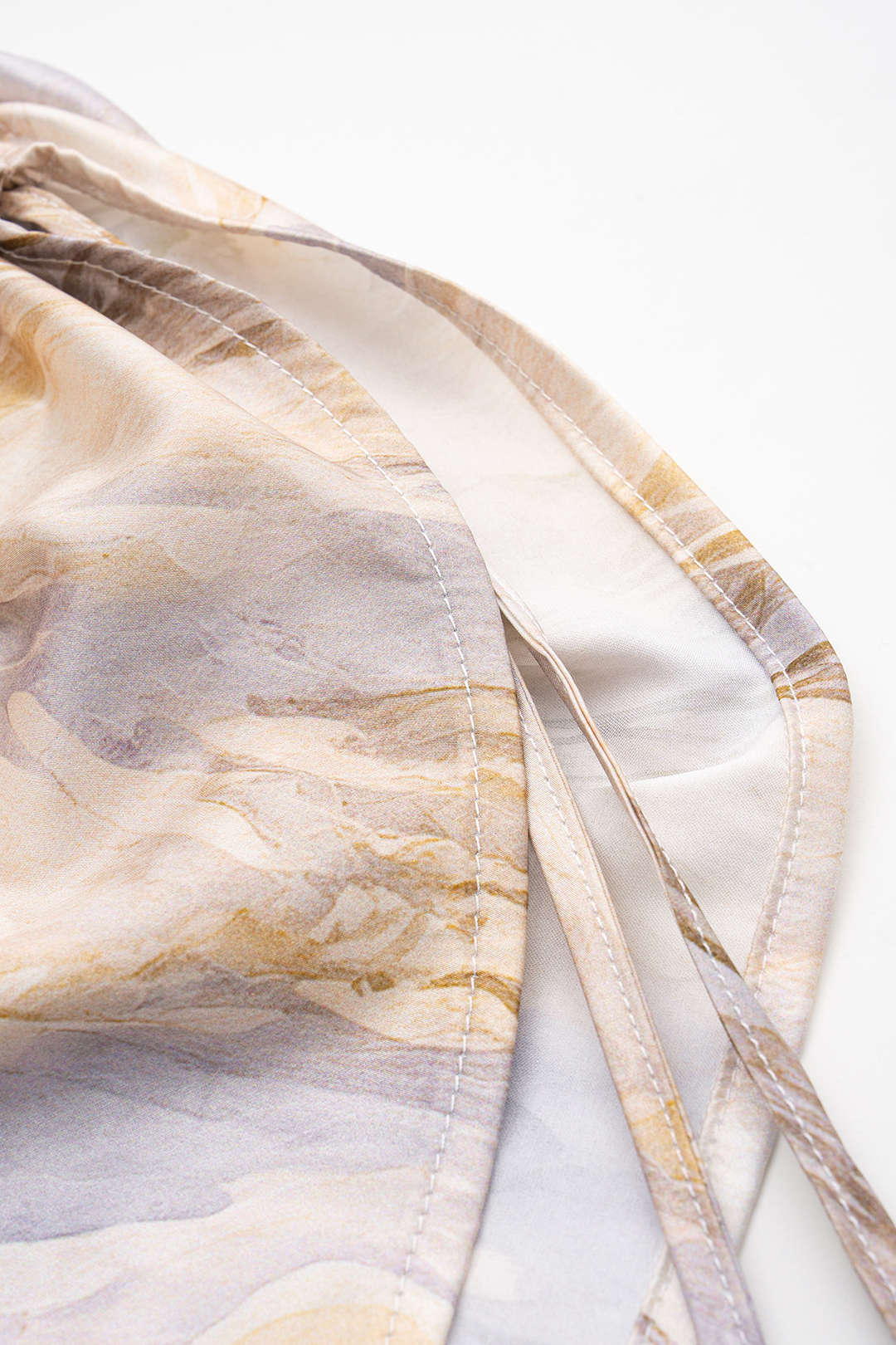 Satin Skyline Mini Dress