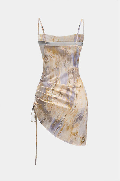 Satin Skyline Mini Dress