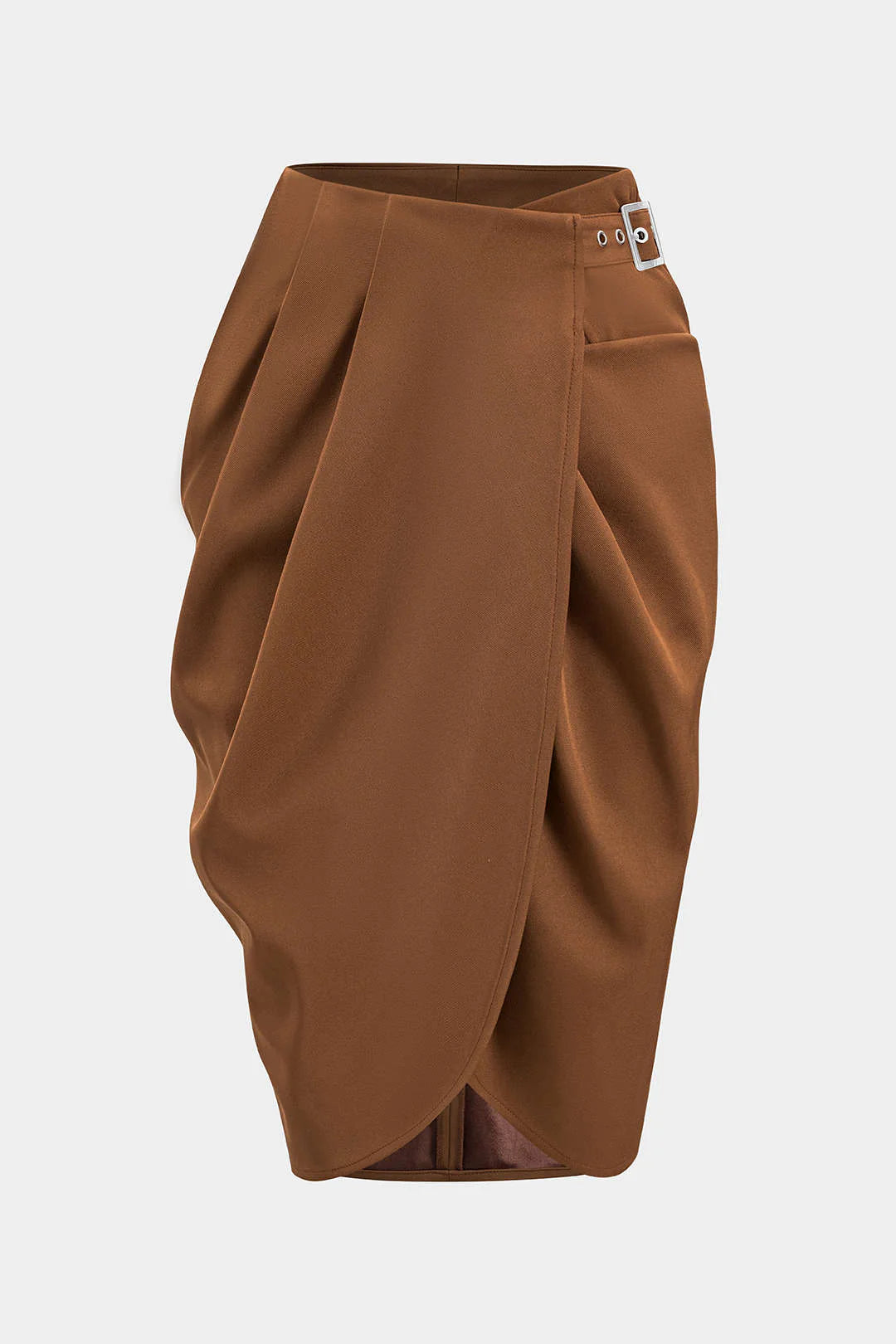 Sculpted Belt Midi Skirt