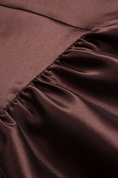 Satin Puff Mini Dress