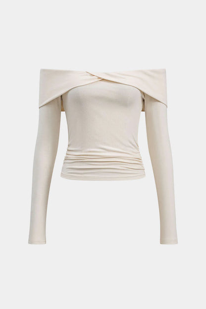 Ivory Muse Off-Shoulder Top