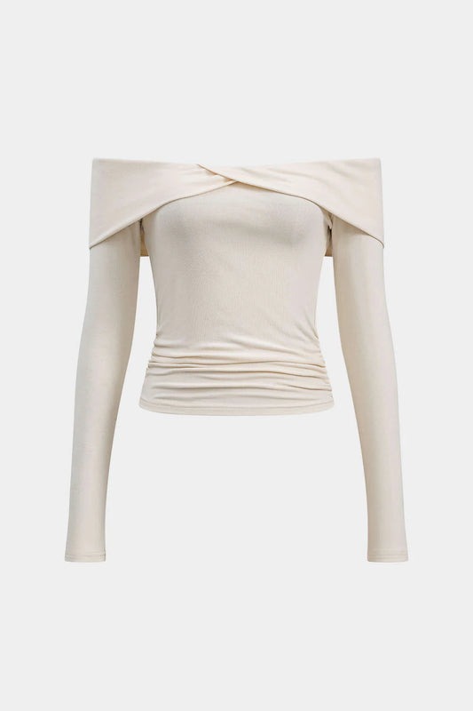 Ivory Muse Off-Shoulder Top
