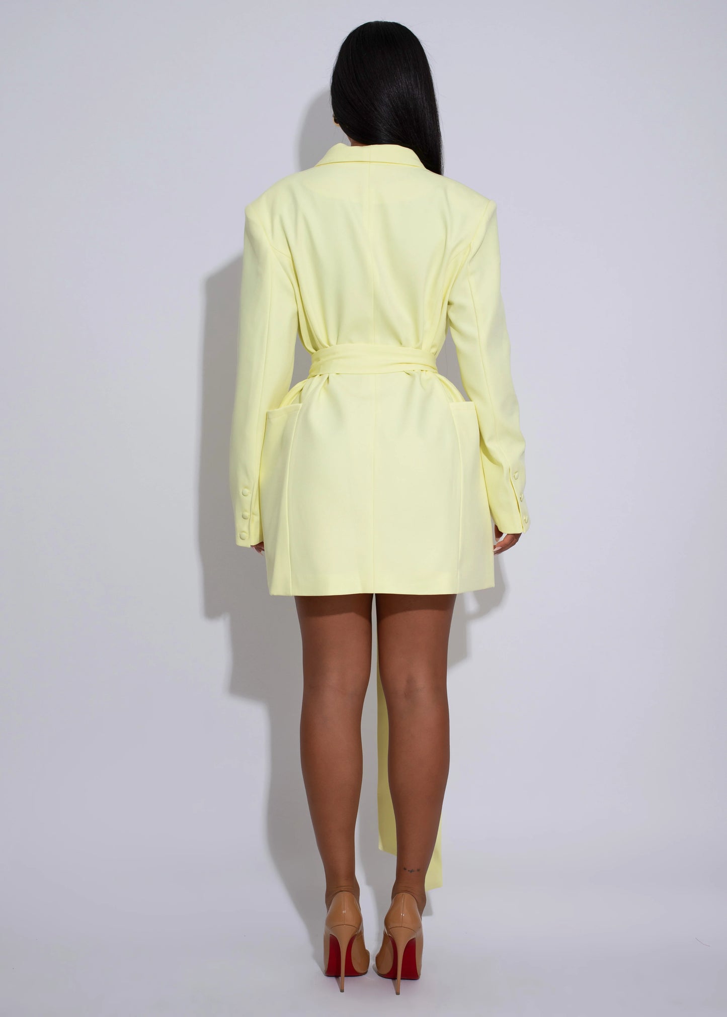 Lux Blazer Mini Dress Yellow