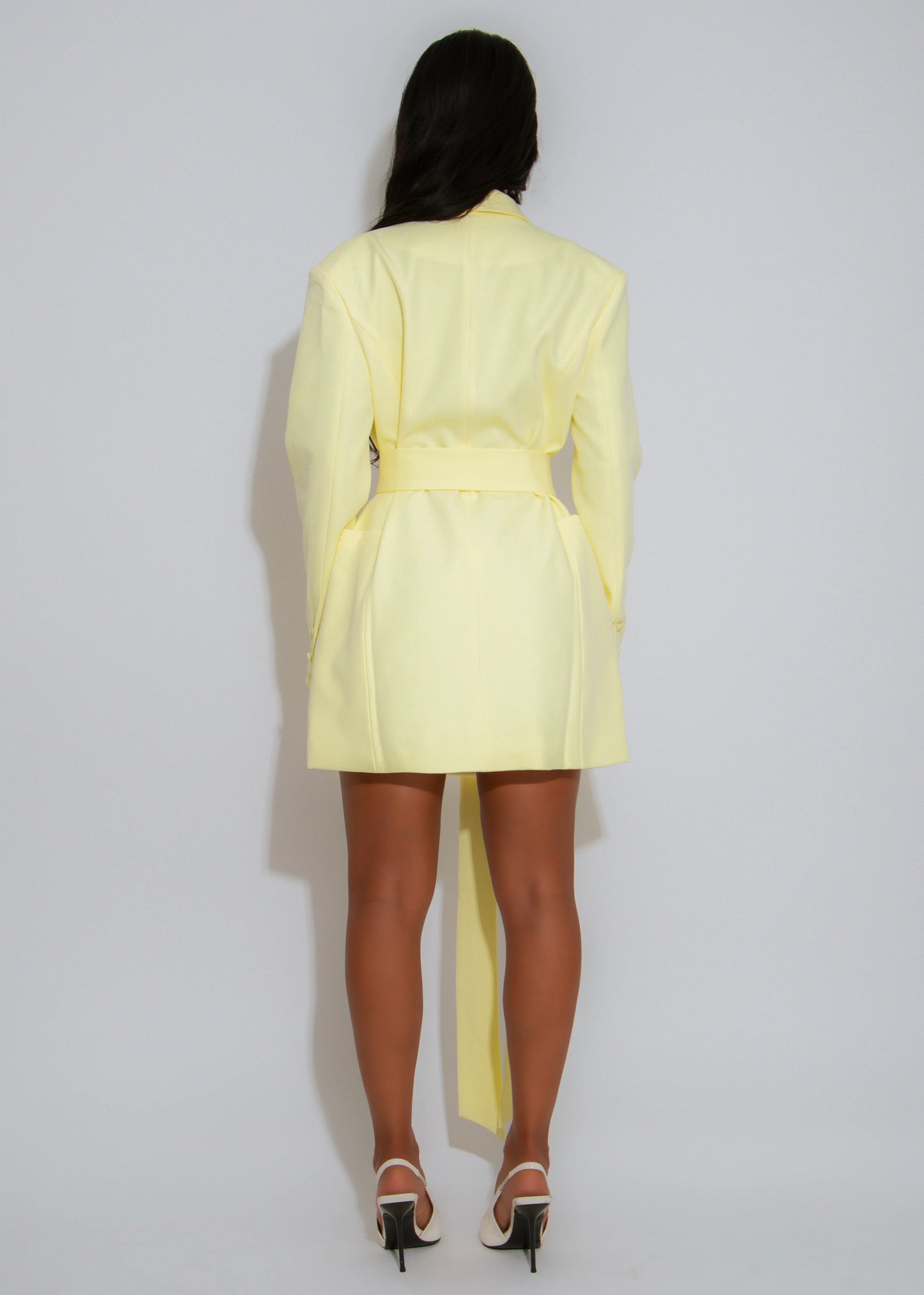 Lux Blazer Mini Dress Yellow