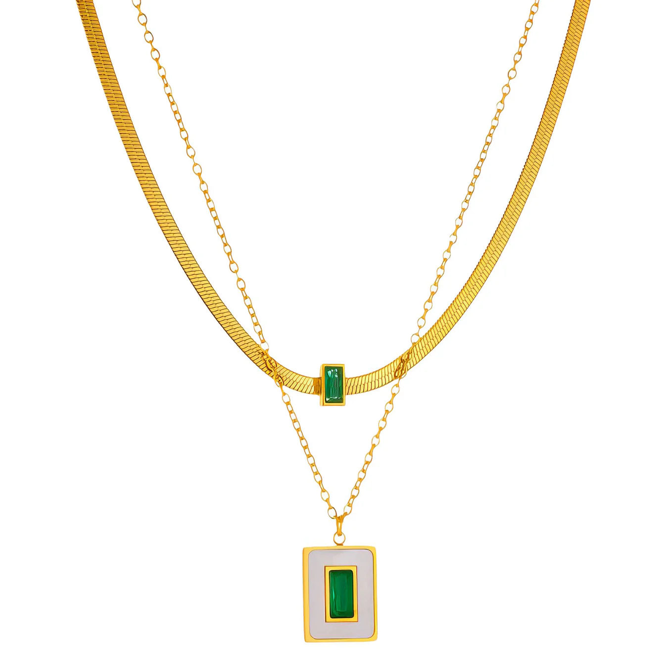 Emerald Alignment Necklace